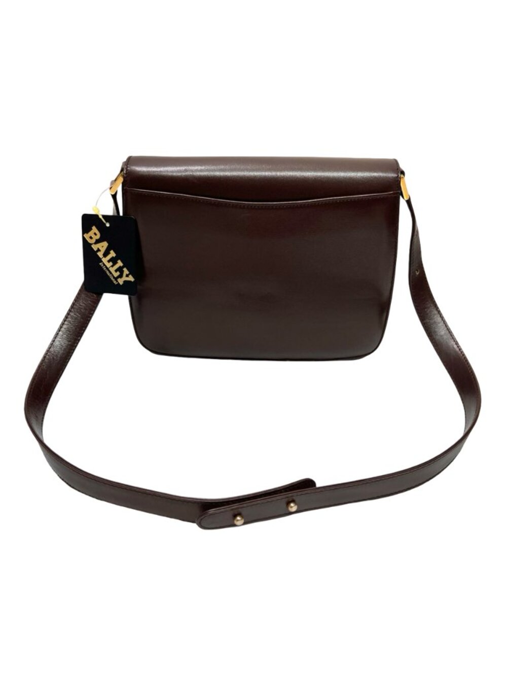 NEW Classic Evening Bally Shoulder Bag Brown Leather +100% Silk Scarf(9 - Picture 10 of 16